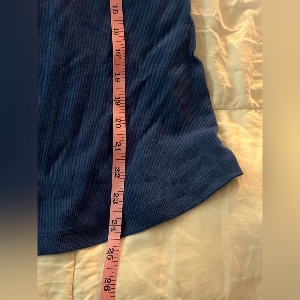 AYR The Sexy Flexy Marais Blue Sleeveless Scoop Neck Tank Top Size MED - Picture 9 of 12